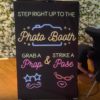 Neon Stars & Props Mirror Booth Cover