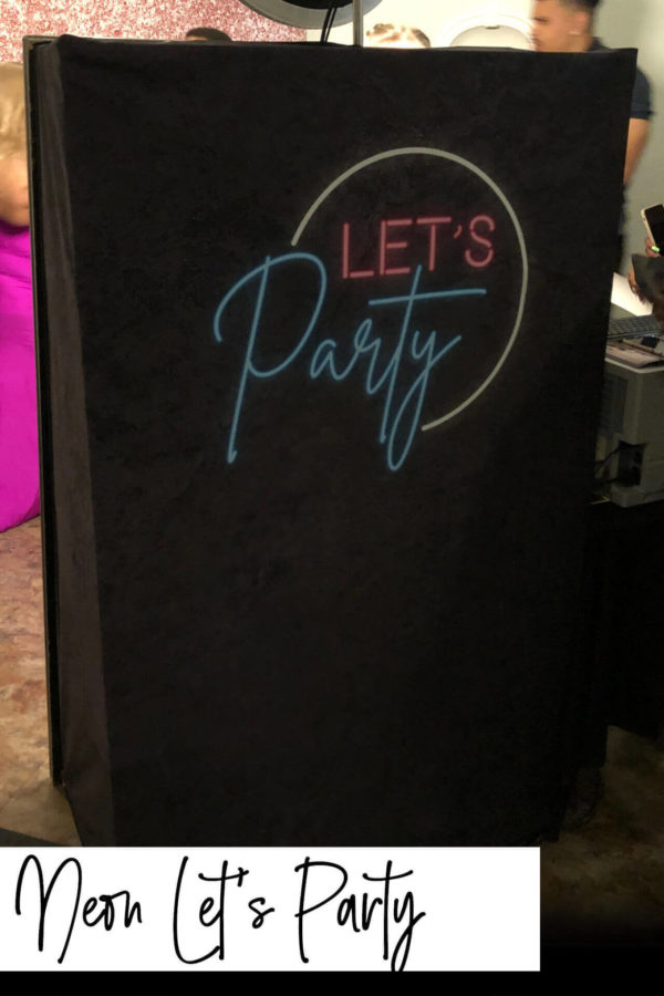 Neon Lets Party Mirror Booth Cover